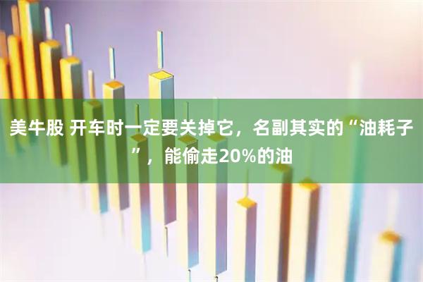 美牛股 开车时一定要关掉它,名副其实的“油耗子”,能偷走20%的油